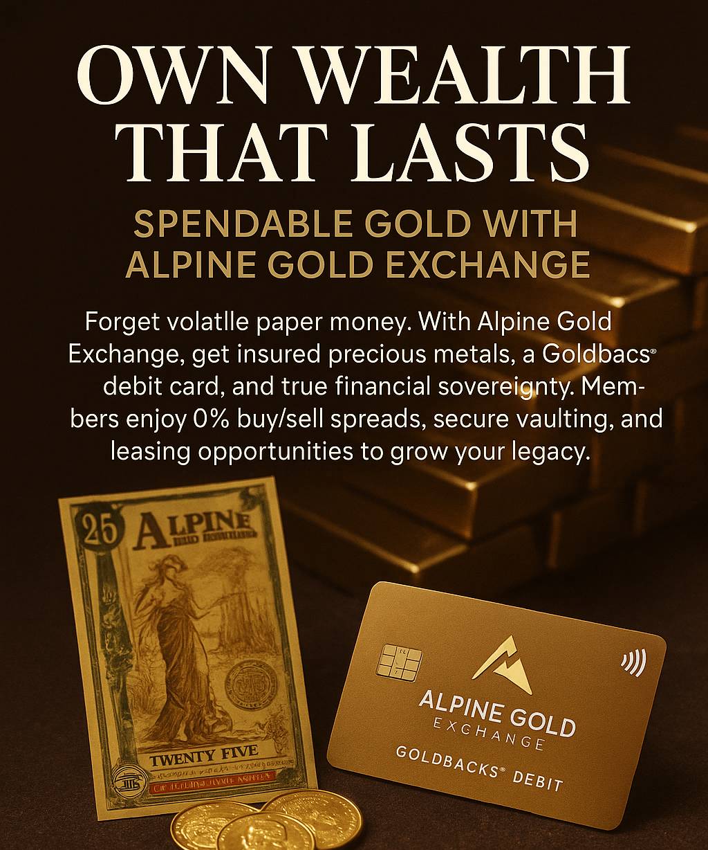 Own Wealth That Lasts — Alpine Gold Exchange promo